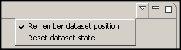 Replay View menu with Remember/Reset dataset options