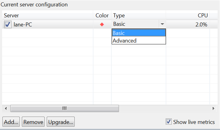Basic vs Advanced mode toggle
