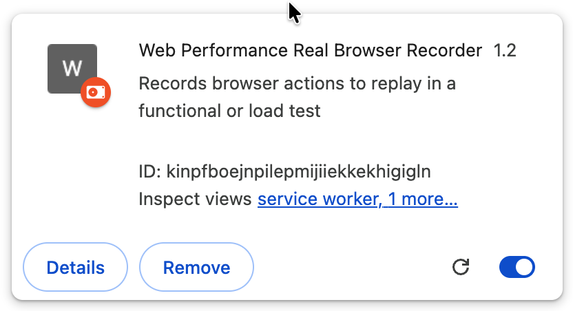 Extension installed and enabled in chrome://extensions